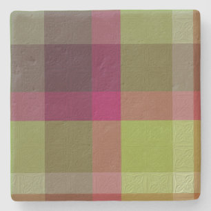 Decorative Plaid Stone Coaster