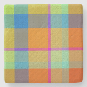 Decorative Plaid Stone Coaster