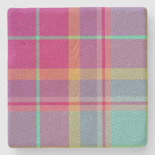  Decorative Plaid  Stone Coaster