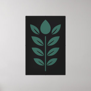 Decorative Plant Wall Art Stretched Canvas Print 