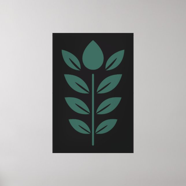 Decorative Plant Wall Art Stretched Canvas Print  (Front)