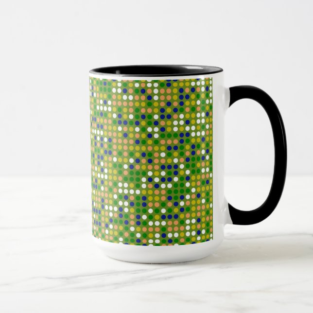 Decorative Polka Dot Mosaic Pattern #2 Mug (Right)
