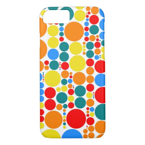 Decorative Polka Dot Mosaic Pattern iPhone 87 Case