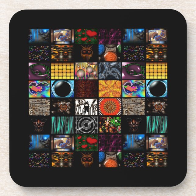 Decorative Pop Arts Pattern  Beverage Coaster (Front)