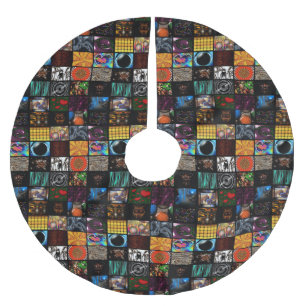 Decorative Pop Arts Pattern Brushed Polyester Tree Skirt