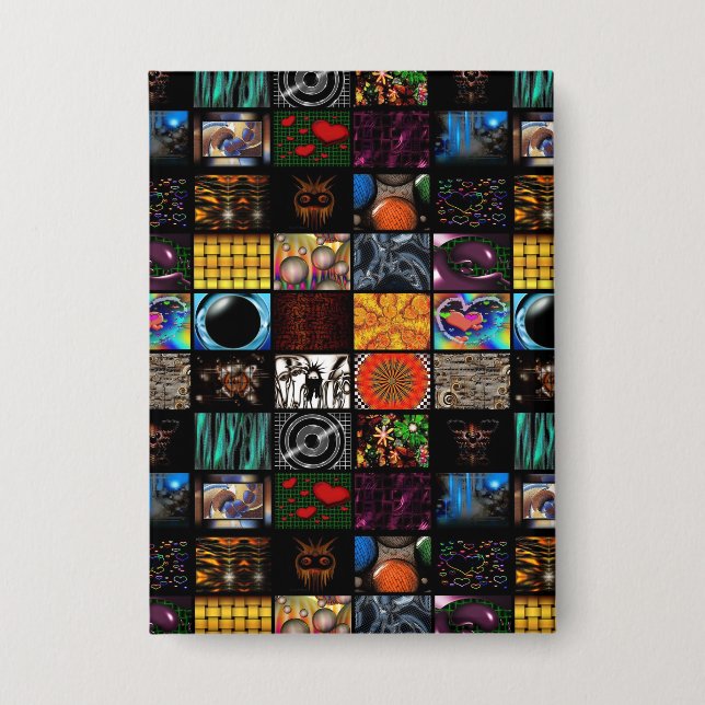 Decorative Pop Arts Pattern  Button (Front)