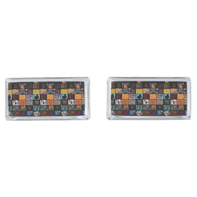 Decorative Pop Arts Pattern  Cufflinks (Front)