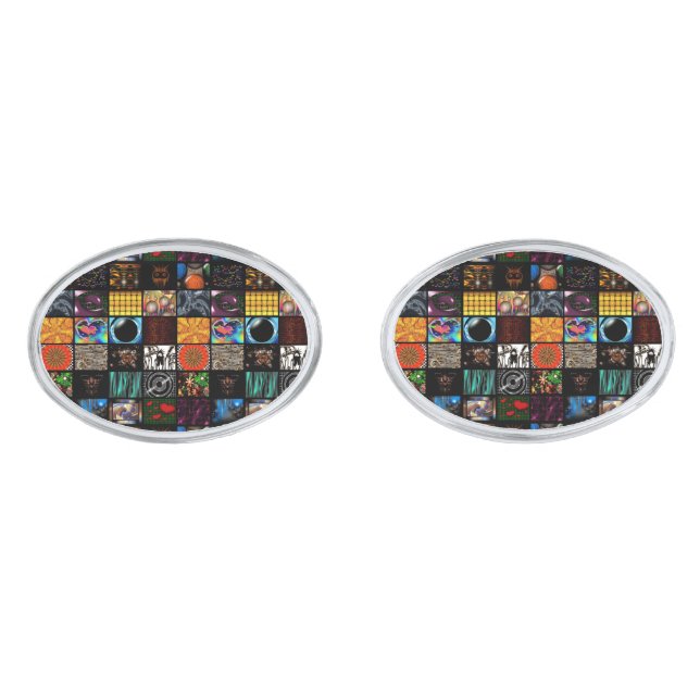 Decorative Pop Arts Pattern  Cufflinks (Front)