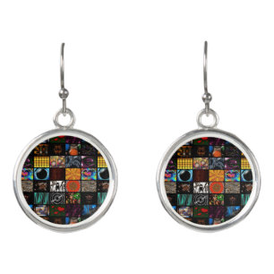 Decorative Pop Arts Pattern Earrings