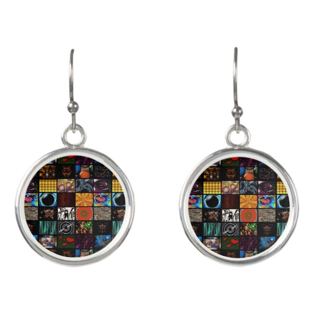 Decorative Pop Arts Pattern  Earrings (Front)