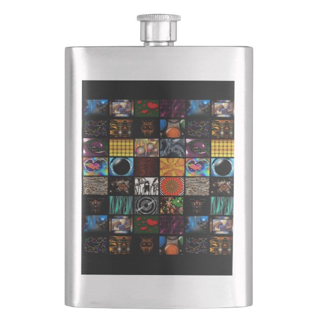 Decorative Pop Arts Pattern  Flask (Front)