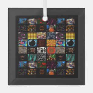 Decorative Pop Arts Pattern  Glass Ornament