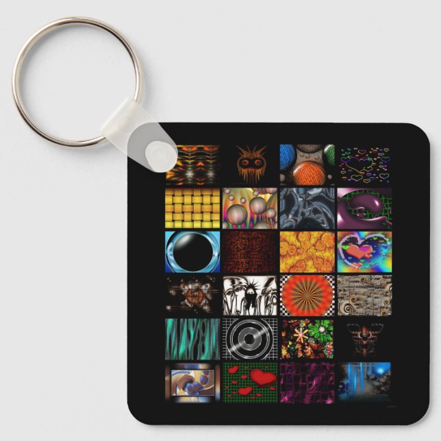 Decorative Pop Arts Pattern  Keychain (Front)