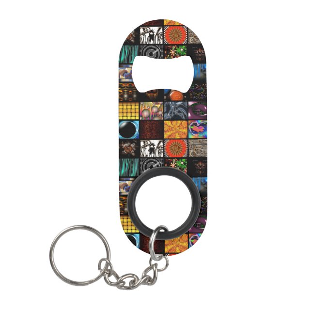 Decorative Pop Arts Pattern  Keychain Bottle Opener (Front)