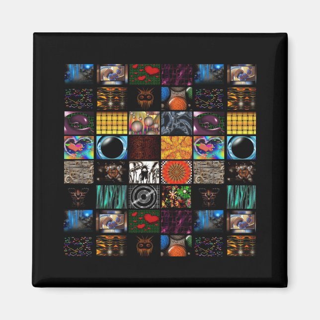 Decorative Pop Arts Pattern  Magnet (Front)