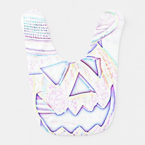 decorative pumpkin for halloween  baby bib