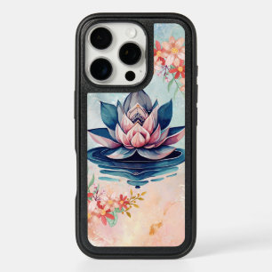 Decorative Purity – Pink and Green Lotus iPhone 16 Pro Case