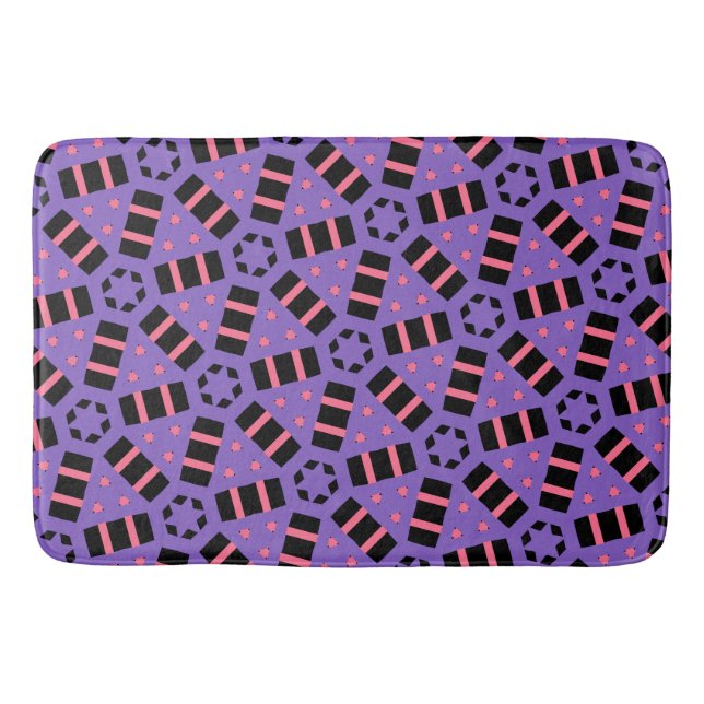 Decorative Purple Bath Mat (Front)