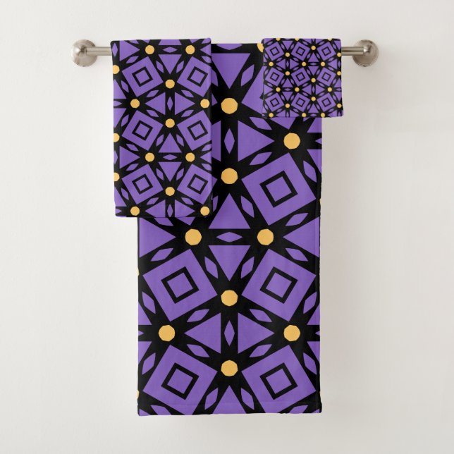 Decorative Purple Bath Towel Set (Insitu)