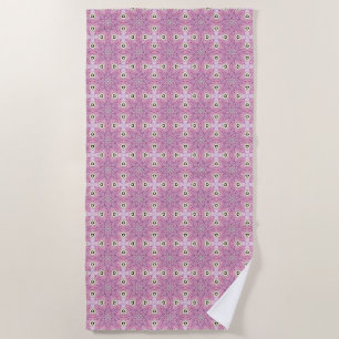 Decorative purple patterned beach towel
