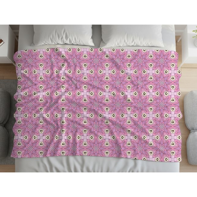 Decorative purple patterned  fleece blanket (Creator Uploaded)