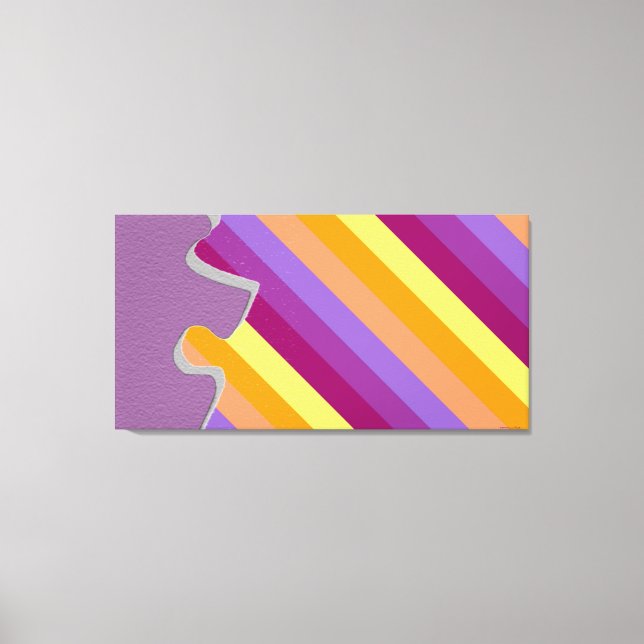 Decorative Puzzle Piece Abstract Sugar Canvas Print (Front)