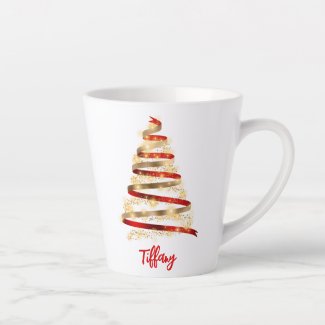 Decorative Red and Gold Christmas Tree