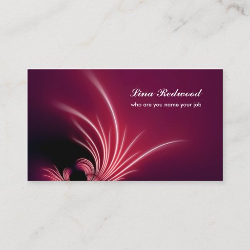 Customizable decorative red business card