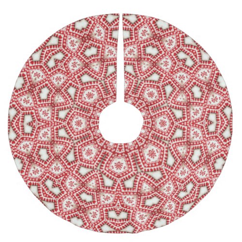Decorative Red Holiday Tree Skirt