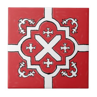 Decorative Red Spanish Style tile