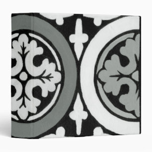 Decorative Renaissance Rosette Tile Design 3 Ring Binder