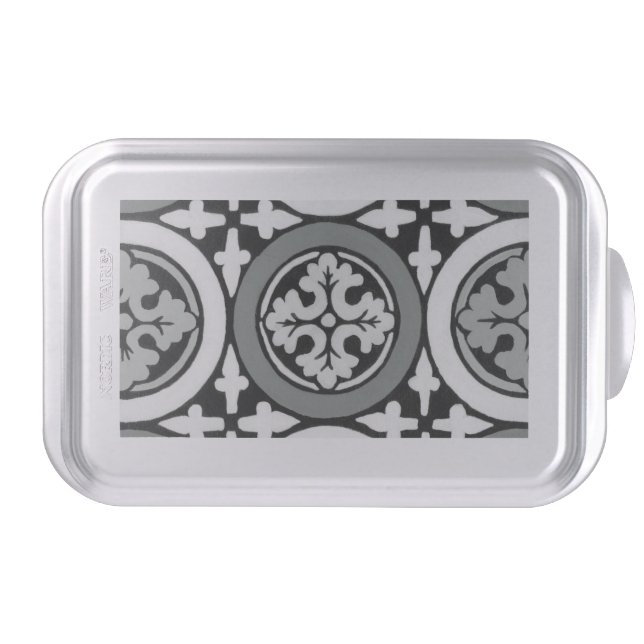Decorative Renaissance Rosette Tile Design Cake Pan (Front)