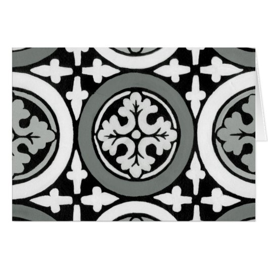 Decorative Renaissance Rosette Tile Design Cards (Front Horizontal)
