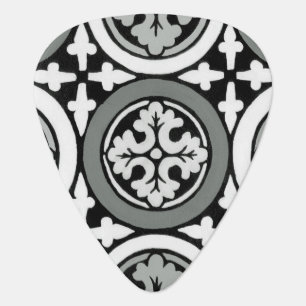 Decorative Renaissance Rosette Tile Design Guitar Pick
