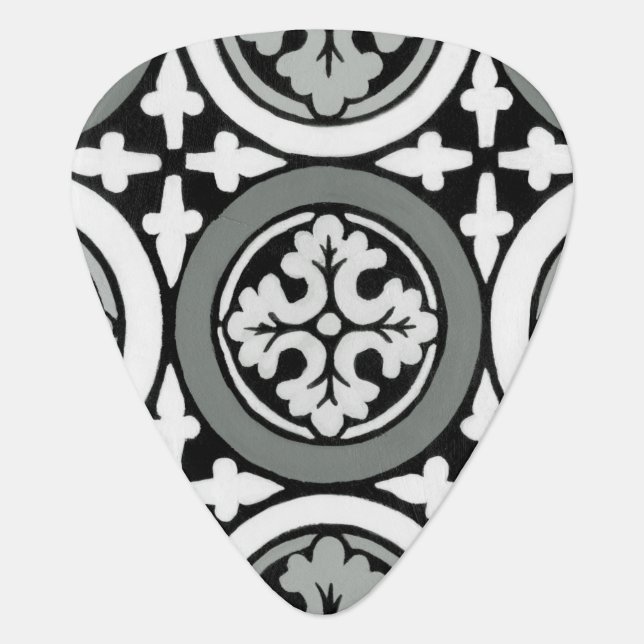 Decorative Renaissance Rosette Tile Design Guitar Pick (Front)