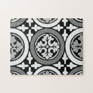 Decorative Renaissance Rosette Tile Design Jigsaw Puzzle