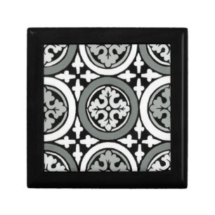 Decorative Renaissance Rosette Tile Design Keepsake Box