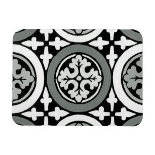Decorative Renaissance Rosette Tile Design Magnet