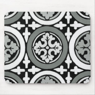 Decorative Renaissance Rosette Tile Design Mouse Pad