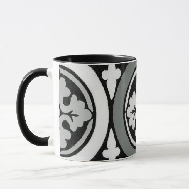 Decorative Renaissance Rosette Tile Design Mug (Left)