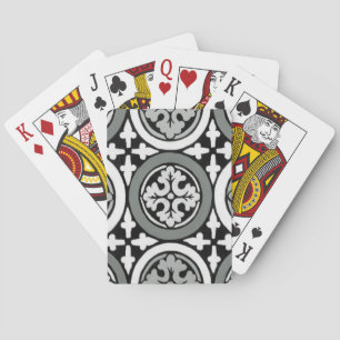 Decorative Renaissance Rosette Tile Design Poker Cards