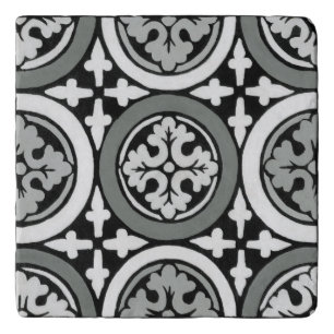 Decorative Renaissance Rosette Tile Design Trivet