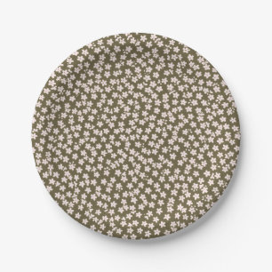Decorative Retro Japanese Floral Pattern Paper Plates