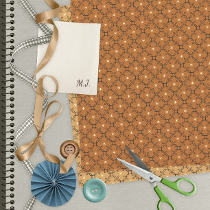 Decorative retro quatrefoil star scrapbook paper