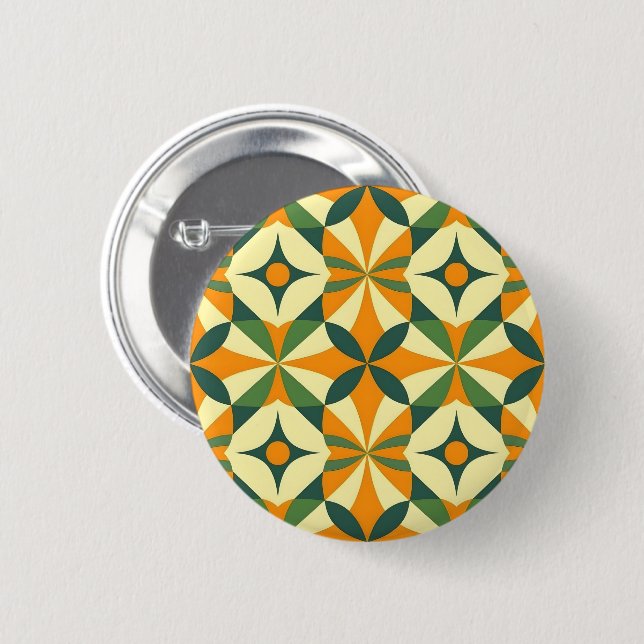 Decorative retro seamless pattern button (Front & Back)