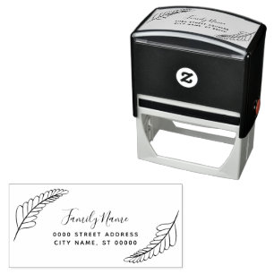 Decorative Return Address Self-inking Stamp