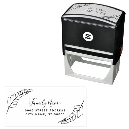 Decorative Return Address Self_inking Stamp