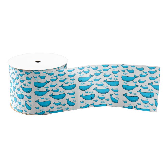 decorative ribbon blue whale (Spool)