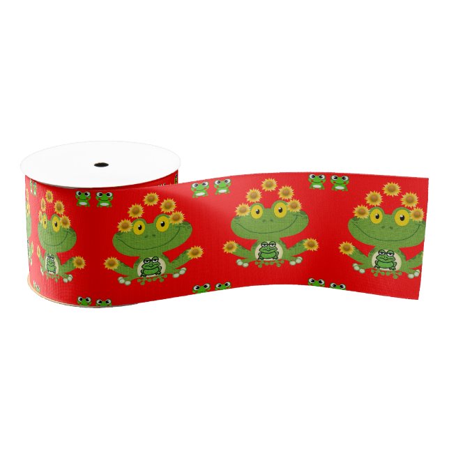 decorative ribbon children frogs (Spool)