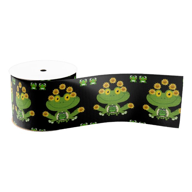 decorative ribbon children frogs (Spool)